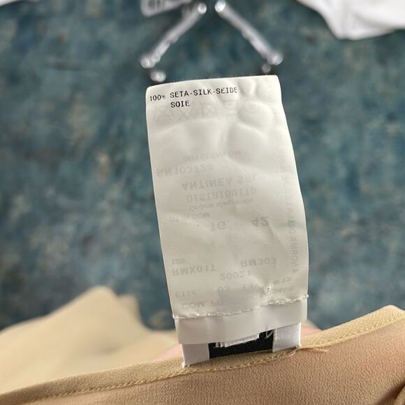 Armani Collezioni Tan Silk Poncho Shawl - Picture 5 of 5